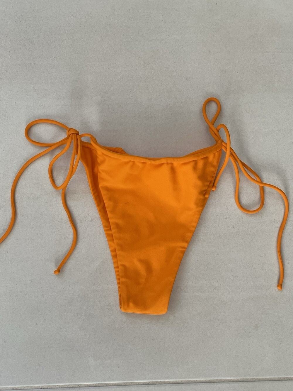 Nyud Swim String Bikini Bottom Cheeky Sim Swimwear Orange Mandarino